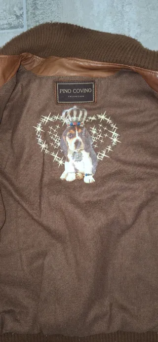 Giacca vintage Pino Covino pelle made in Italy