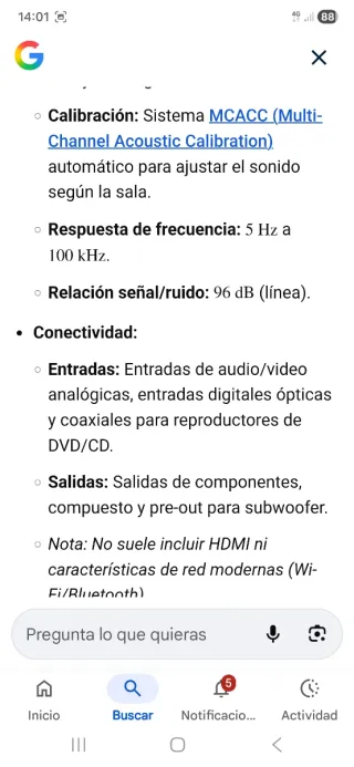 Amplificador Pioneer VSX-D814 Plata