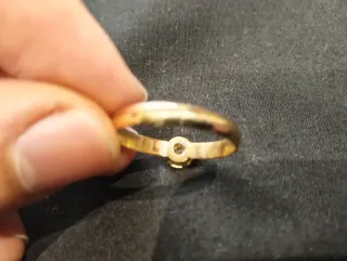 Anillo oro 18k solitario con diamante