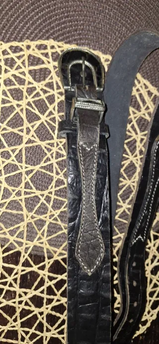 Cintura Sem Vaccaro Pelle Coccodrillo Vintage