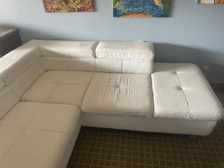 Sofá Canto Branco (Chaise Longue) - Negociável