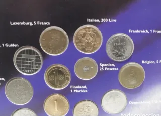 Estuche 15 Monedas Pre-Euro Europa