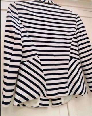 Blazer Rayas Azul y Blanco