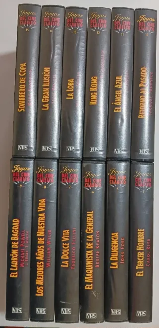 12 Películas VHS Clásicas (Español)