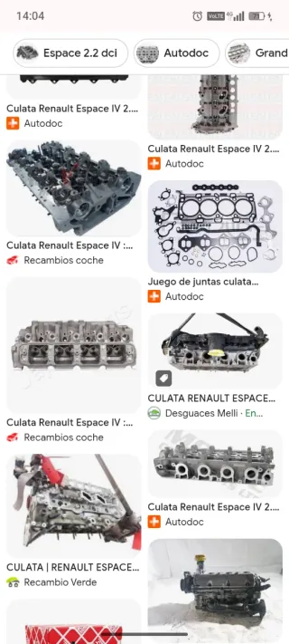 Culata Renault Espace IV 2.0 175cv