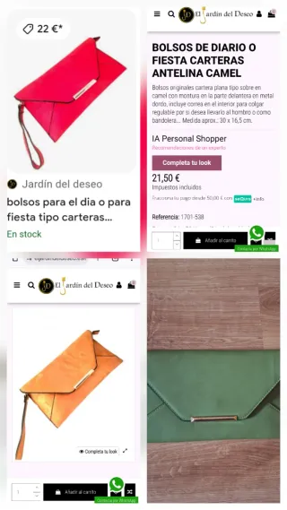 Bolso de mano verde