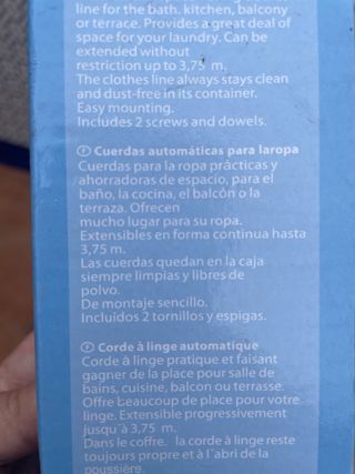 Tendedero NUEVO sin abrir  Plegable 5x3,75m