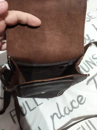 Bolso de cuero marrón.Negociable.