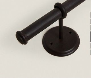 3 Barras Cortina Hierro Negro + Cortinas