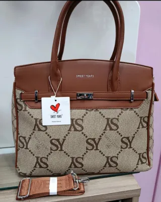 Borsa a spalla Sweet Years beige/marrone