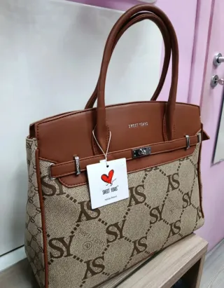 Borsa a spalla Sweet Years beige/marrone