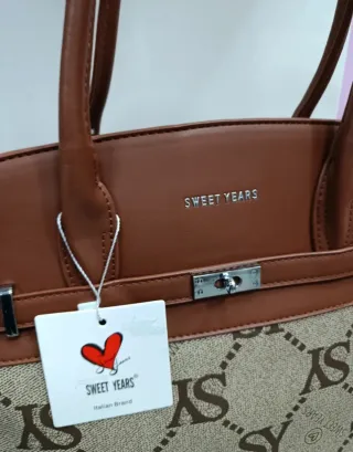 Borsa a spalla Sweet Years beige/marrone