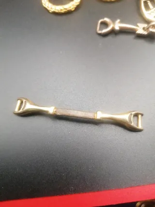 Fibbie e accessori metallici dorati