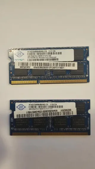 2 Memorias RAM 4GB DDR3 Nanya