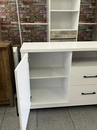 CHOLLO Conjunto aparador y vitrina blanco NUEVOS