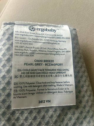 Ergobaby Omni Breeze Canguru