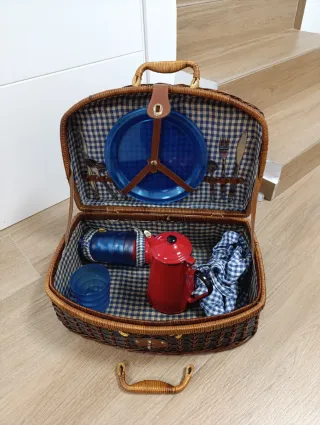 Cesta Picnic Vintage de Mimbre