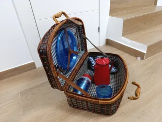 Cesta Picnic Vintage de Mimbre