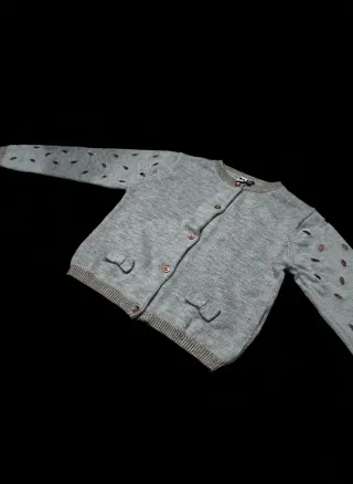 Conjunto 3 peças: Vestido, Casaco malha e Casaco