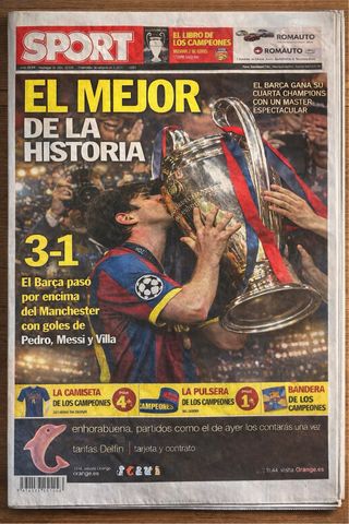 Periódico SPORT 2011 Final Champions