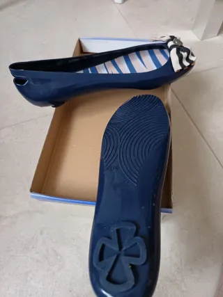 Ballerine blu con fiocco