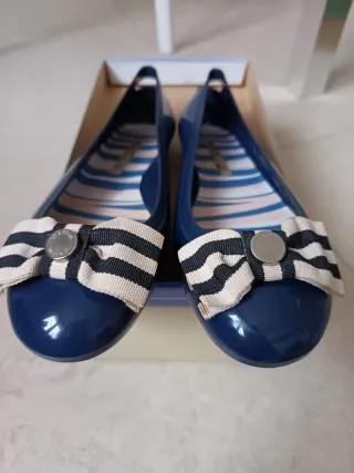 Ballerine blu con fiocco