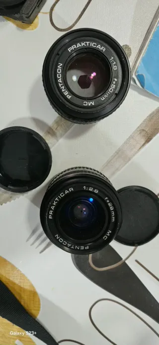 Cámara Praktica BX20 con accesorios