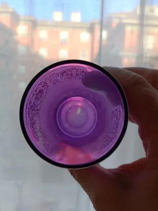 Juego 5 Vasos Vidrio Decorados