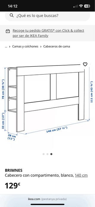 Cabecero Brimnes Ikea Madera