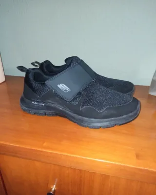 Zapatillas Skechers Velcro Negro Flex-Lite