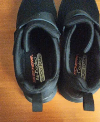 Zapatillas Skechers Velcro Negro Flex-Lite