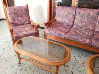 Conjunto Sofá y Mesas Centro