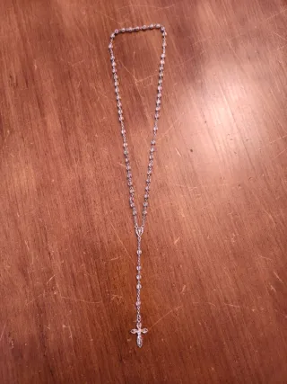 Antiguo Rosario de Plata Filigrana