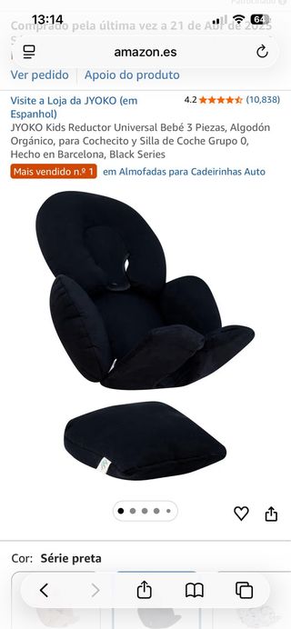 Redutor para cadeira auto preto