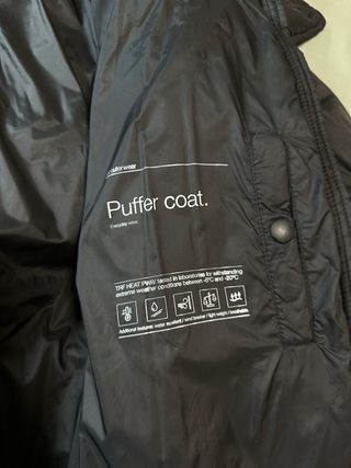 Abrigo acolchado Zara negro