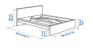 Cama Malm Ikea Blanca 140x200