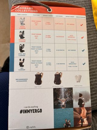 Mochila Porta Bebé Ergobaby Confort Gris