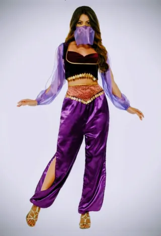 Disfraz Mil y Una Noches Azul y Dorado