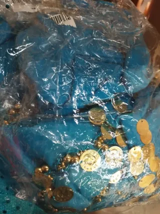 Disfraz Mil y Una Noches Azul y Dorado