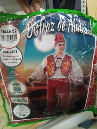 Disfraz Mil y Una Noches Azul y Dorado