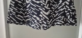 Camicetta in seta fantasia bianco/nero tg. 40