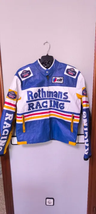 Chaqueta Cuero Vintage Rothmans Racing Talla XL