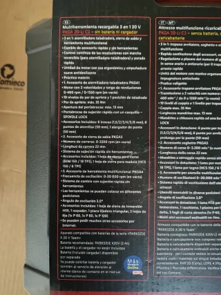 Parkside Multiherramienta 3 en 1 20V