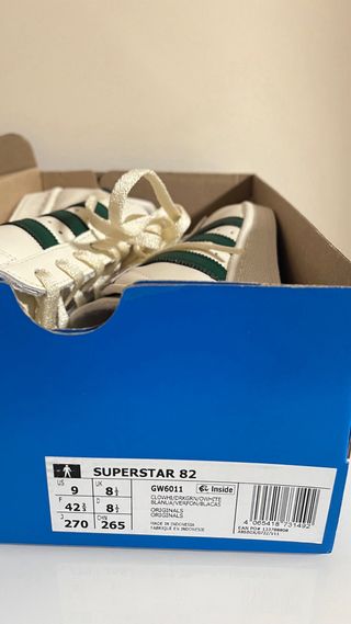 Adidas Superstar 82 Blancas y Verdes