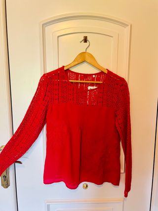 Blusa Desigual Roja Talla S
