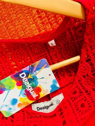 Blusa Desigual Roja Talla S