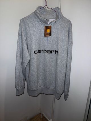 Jersey Carhartt Gris Media Cremallera