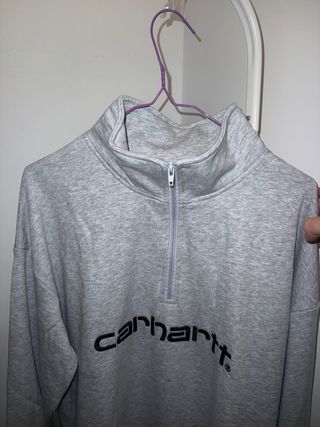 Jersey Carhartt Gris Media Cremallera