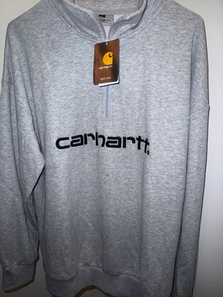 Jersey Carhartt Gris Media Cremallera