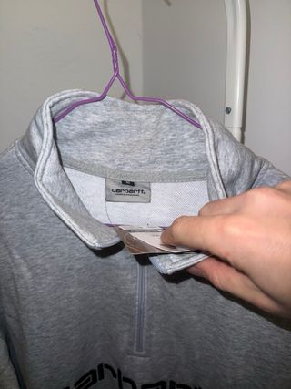 Jersey Carhartt Gris Media Cremallera